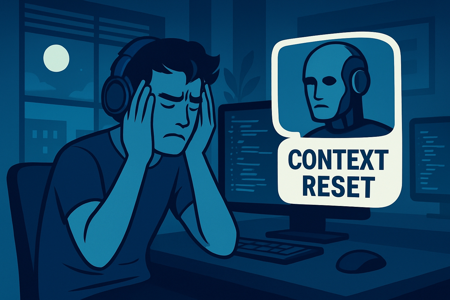 Developer frustrated with AI context reset