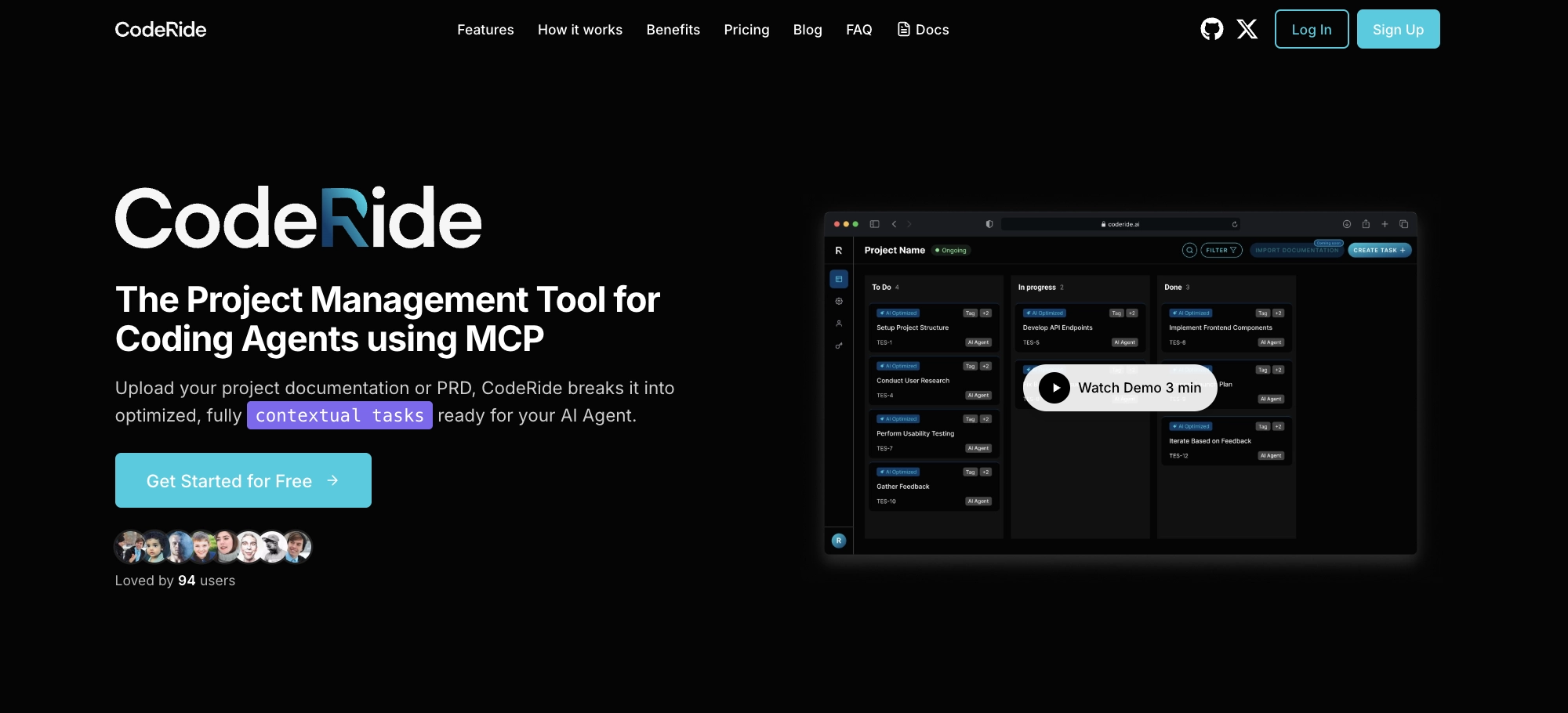 CodeRide vibe coding engine for persistent context and project continuity